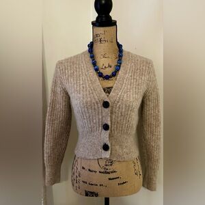 & Other Stories Alpaca/wool fitted cardigan.